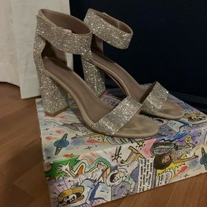 Jeffrey Campbell Lindsay Nude Suede Champagne Heel